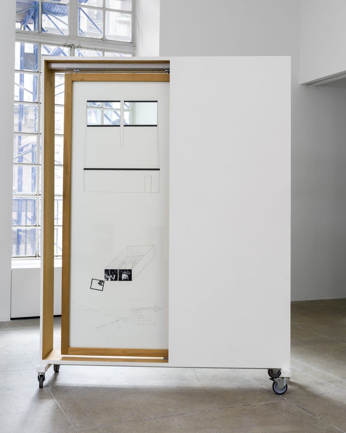 a door on wheels (artwork)