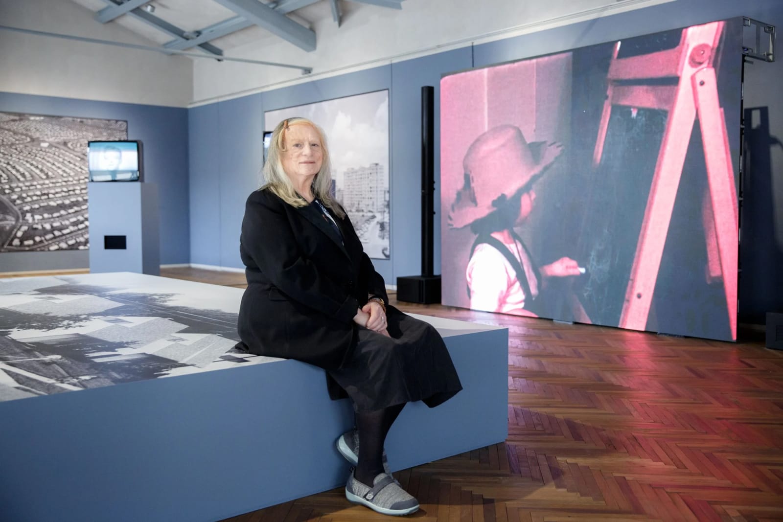Image: Portrait of Dara Birnbaum at Fondazione Prada. Photo: Francesca D’Amico