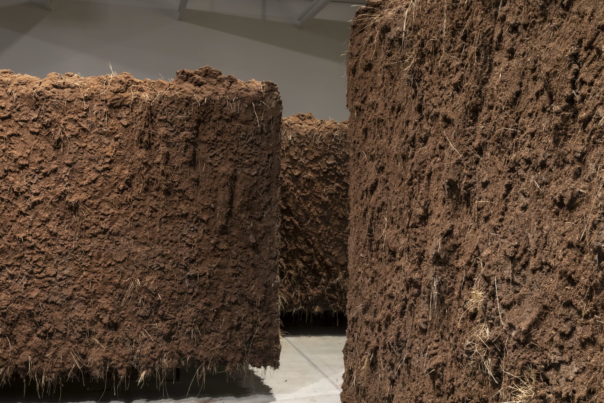 An installation by Delcy Morales made of earth