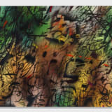 Julie Mehretu, Loop (B. Lozano, Bolsonaro eve), 2019-2020, Ink and acrylic on canvas, 96 x 120 inches/243,8 x 304,8 cm, Pinault Collection, Photo: Tom Powel Imaging © Julie Mehretu