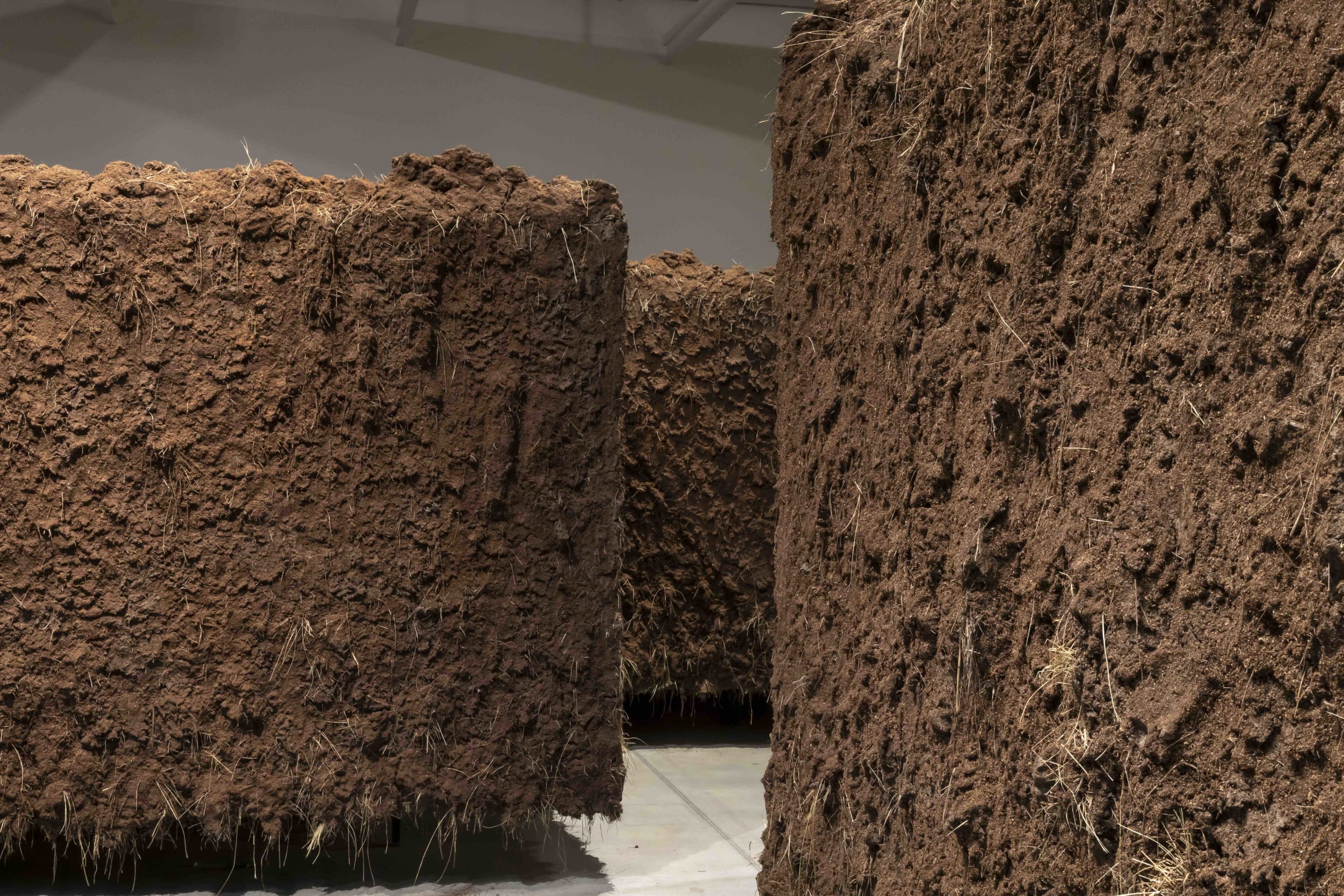 An installation by Delcy Morales made of earth