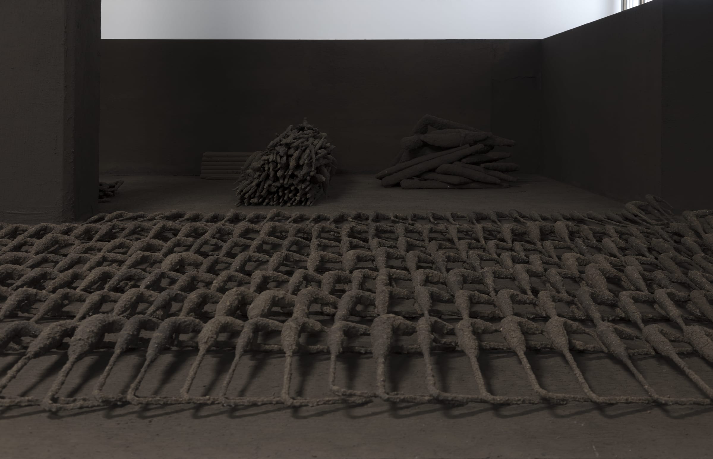 An installation by Delcy Morales made of earth